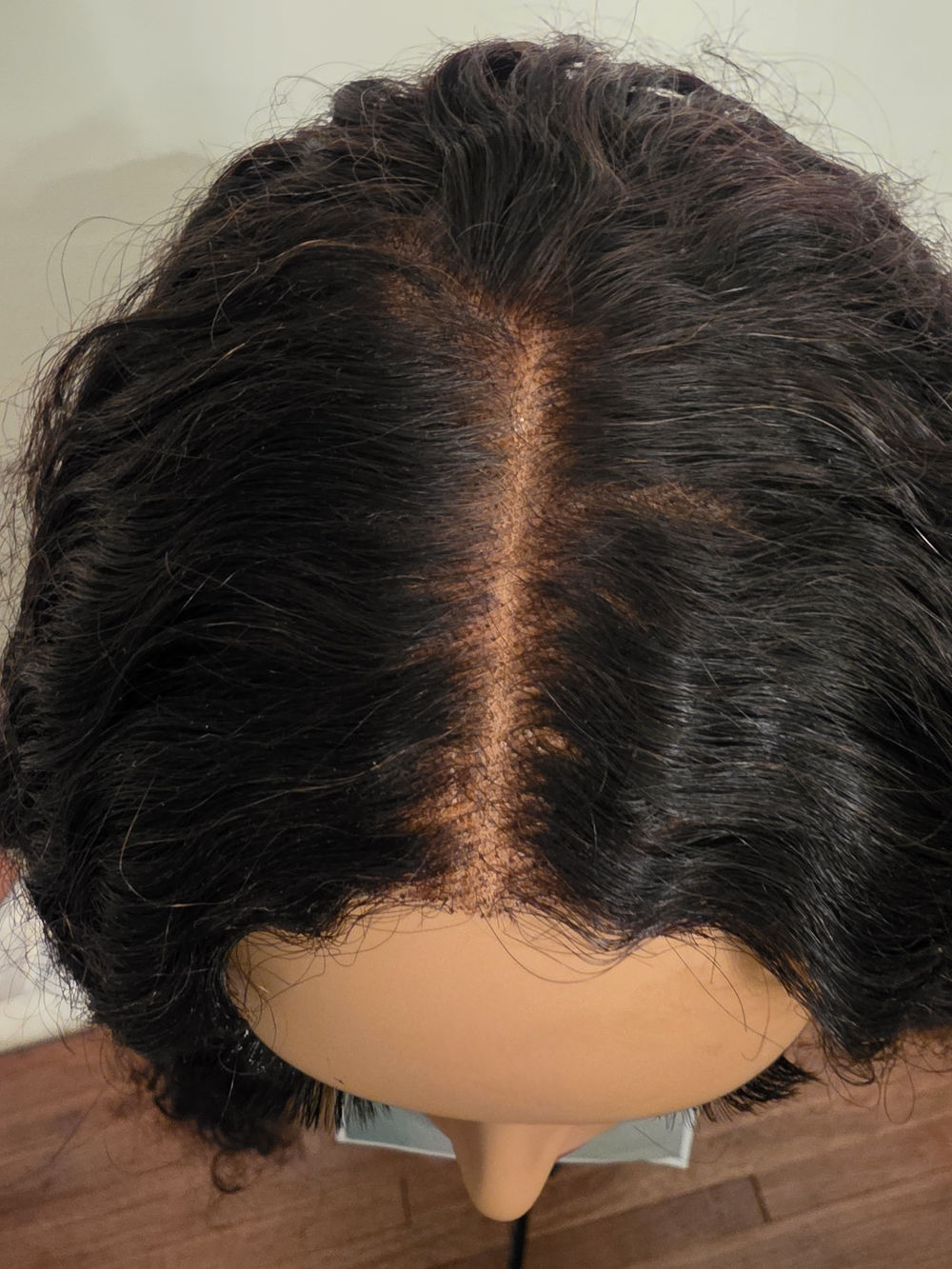 Deep Wave/curly Human Hair Lace Front Wig - Natural Black - Picture 6 of 7